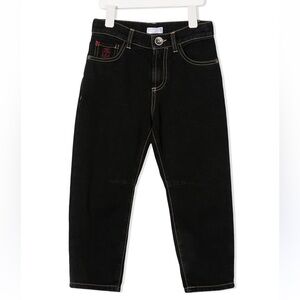 NWT Brunello Cucinelli Boys Size 12 Dark Wash Straight Leg Designer Jeans